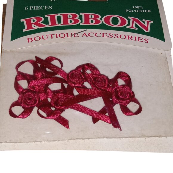 🎯 Vintage Offray Miniature Bows with Flowers for Crafting - Picture 7 of 8